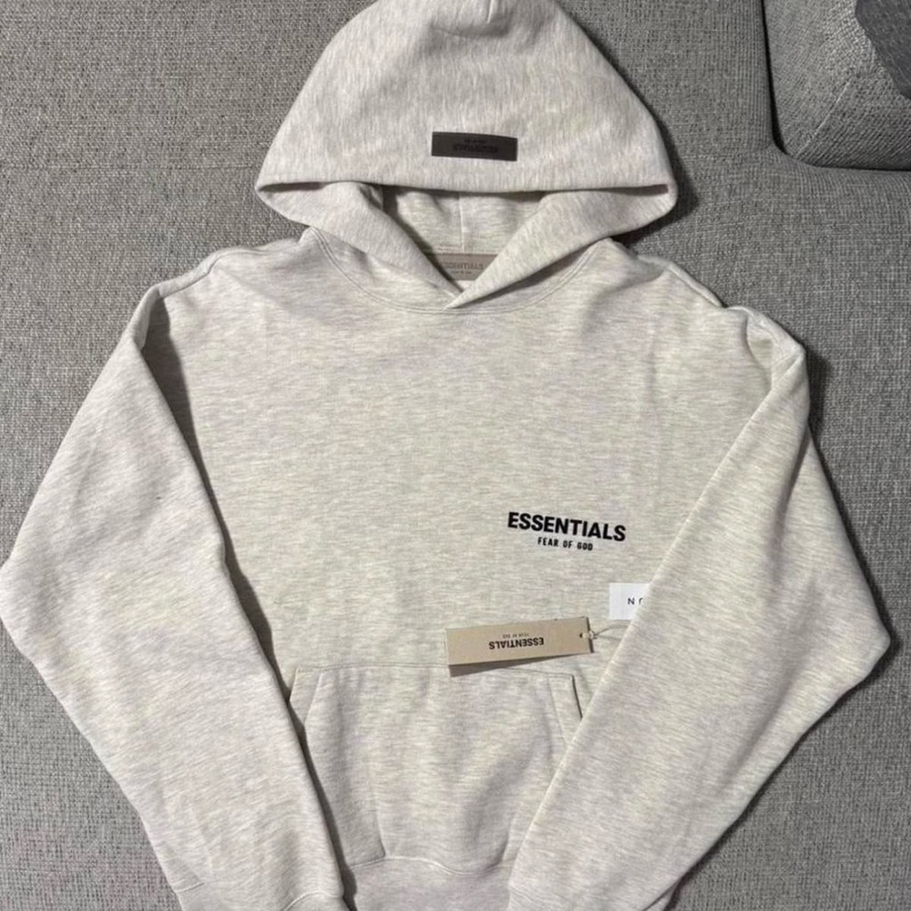 Essentials Men's Light Oatmeal Hoodie